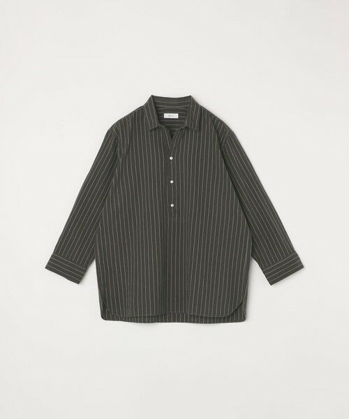 SHIPS / シップス シャツ・ブラウス | SHIPS any:〈洗濯機可能〉コットン/リネン 7分袖 ストライプ スキッパー プルオーバー シャツ◇ | 詳細21