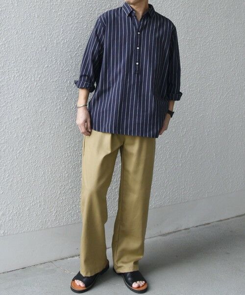 SHIPS / シップス シャツ・ブラウス | SHIPS any:〈洗濯機可能〉コットン/リネン 7分袖 ストライプ スキッパー プルオーバー シャツ◇ | 詳細28