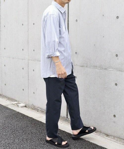 SHIPS / シップス シャツ・ブラウス | SHIPS any: 〈洗濯機可能〉コットン / リネン ブルー ストライプ 7分袖 レギュラー シャツ◇ | 詳細2