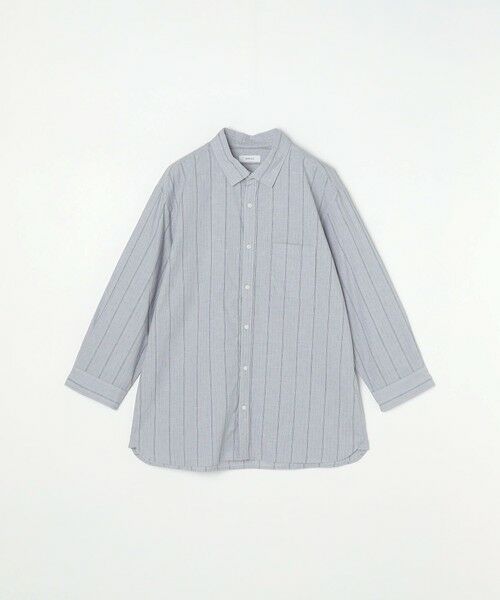 SHIPS / シップス シャツ・ブラウス | SHIPS any: 〈洗濯機可能〉コットン / リネン ブルー ストライプ 7分袖 レギュラー シャツ◇ | 詳細5