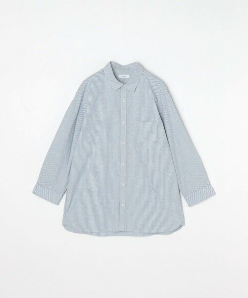 SHIPS / シップス シャツ・ブラウス | SHIPS any: 〈洗濯機可能〉コットン / リネン ブルー ストライプ 7分袖 レギュラー シャツ◇ | 詳細11