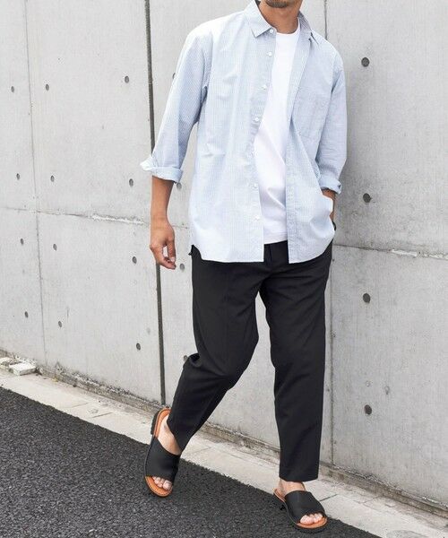 SHIPS / シップス シャツ・ブラウス | SHIPS any: 〈洗濯機可能〉コットン / リネン ブルー ストライプ 7分袖 レギュラー シャツ◇ | 詳細8