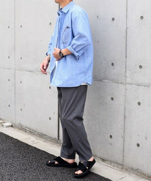 SHIPS / シップス シャツ・ブラウス | SHIPS any: 〈洗濯機可能〉コットン / リネン ブルー ストライプ 7分袖 レギュラー シャツ◇ | 詳細14