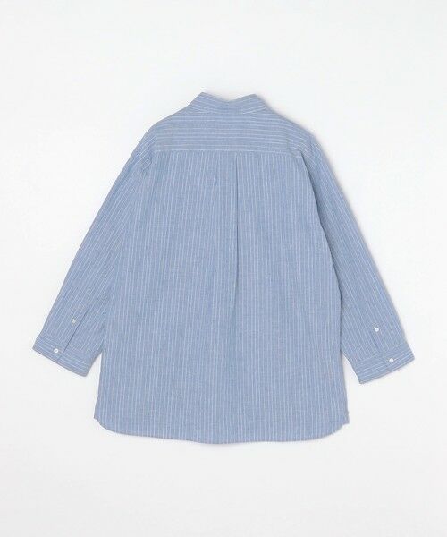 SHIPS / シップス シャツ・ブラウス | SHIPS any: 〈洗濯機可能〉コットン / リネン ブルー ストライプ 7分袖 レギュラー シャツ◇ | 詳細22