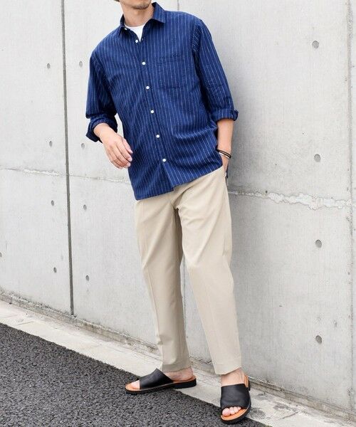 SHIPS / シップス シャツ・ブラウス | SHIPS any: 〈洗濯機可能〉コットン / リネン ブルー ストライプ 7分袖 レギュラー シャツ◇ | 詳細25