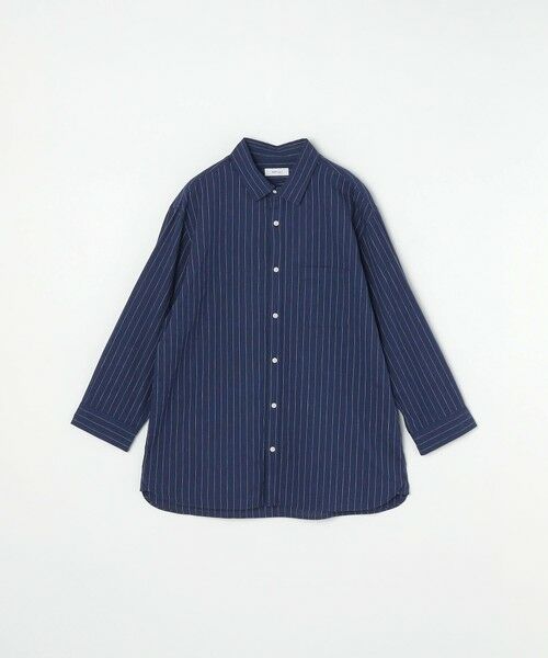 SHIPS / シップス シャツ・ブラウス | SHIPS any: 〈洗濯機可能〉コットン / リネン ブルー ストライプ 7分袖 レギュラー シャツ◇ | 詳細28