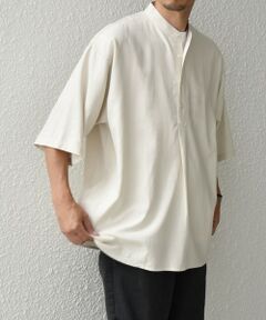 SHIPS / シップス シャツ・ブラウス | 【WEB限定】SHIPS any:〈洗濯機可能〉リネン/レーヨン バンド スキッパー ハーフスリーブ プルオーバー シャツ◇