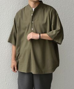 SHIPS / シップス シャツ・ブラウス | 【WEB限定】SHIPS any:〈洗濯機可能〉リネン/レーヨン バンド スキッパー ハーフスリーブ プルオーバー シャツ◇