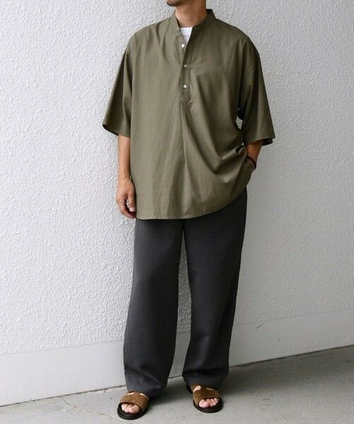 SHIPS / シップス シャツ・ブラウス | 【WEB限定】SHIPS any:〈洗濯機可能〉リネン/レーヨン バンド スキッパー ハーフスリーブ プルオーバー シャツ◇ | 詳細18