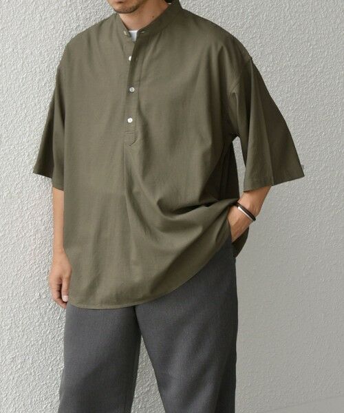 SHIPS / シップス シャツ・ブラウス | 【WEB限定】SHIPS any:〈洗濯機可能〉リネン/レーヨン バンド スキッパー ハーフスリーブ プルオーバー シャツ◇ | 詳細22