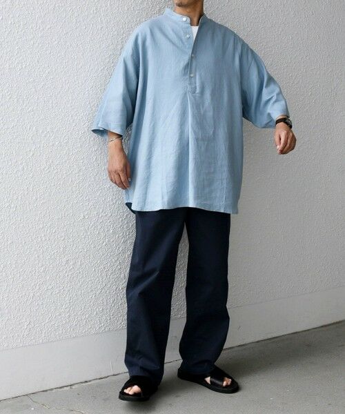 SHIPS / シップス シャツ・ブラウス | 【WEB限定】SHIPS any:〈洗濯機可能〉リネン/レーヨン バンド スキッパー ハーフスリーブ プルオーバー シャツ◇ | 詳細23