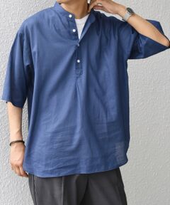 SHIPS / シップス シャツ・ブラウス | SHIPS any: コットン/リネン バンド スキッパー ハーフスリーブ シャツ◇