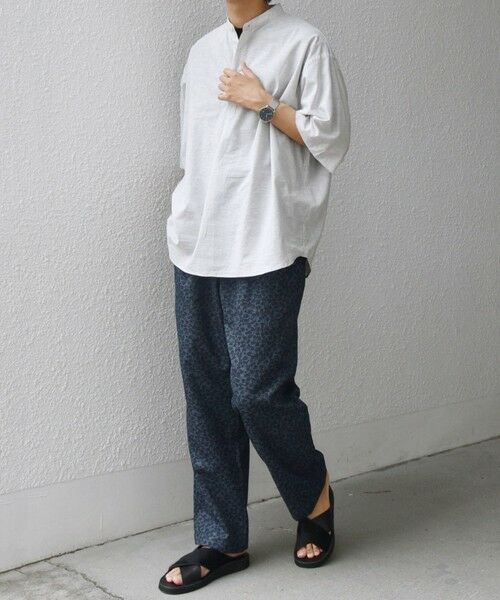 SHIPS / シップス シャツ・ブラウス | SHIPS any: コットン/リネン バンド スキッパー ハーフスリーブ シャツ◇ | 詳細1