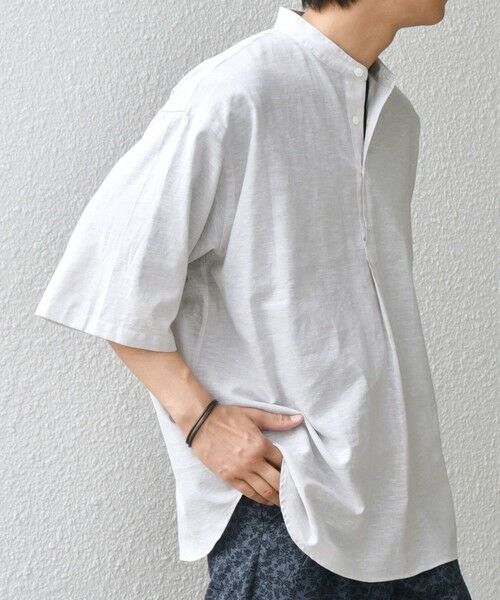 SHIPS / シップス シャツ・ブラウス | SHIPS any: コットン/リネン バンド スキッパー ハーフスリーブ シャツ◇ | 詳細5