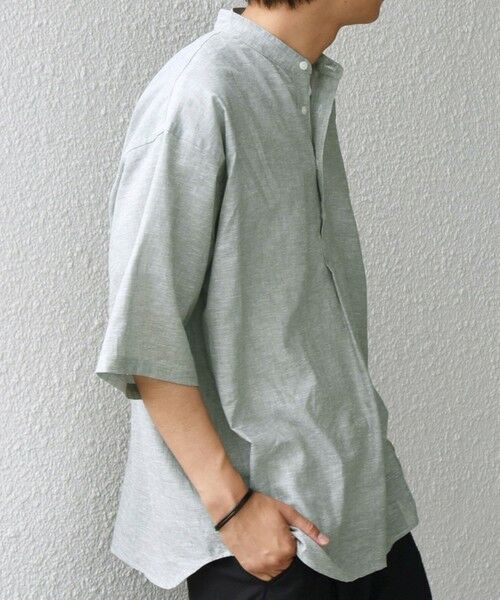 SHIPS / シップス シャツ・ブラウス | SHIPS any: コットン/リネン バンド スキッパー ハーフスリーブ シャツ◇ | 詳細17