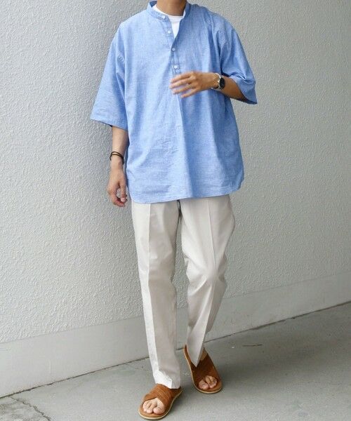 SHIPS / シップス シャツ・ブラウス | SHIPS any: コットン/リネン バンド スキッパー ハーフスリーブ シャツ◇ | 詳細20