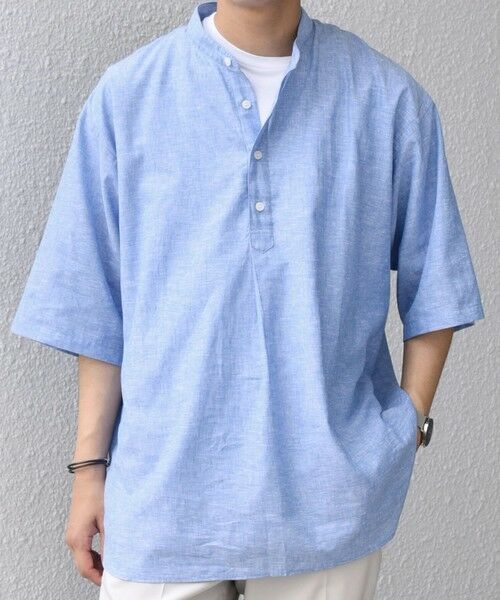 SHIPS / シップス シャツ・ブラウス | SHIPS any: コットン/リネン バンド スキッパー ハーフスリーブ シャツ◇ | 詳細22