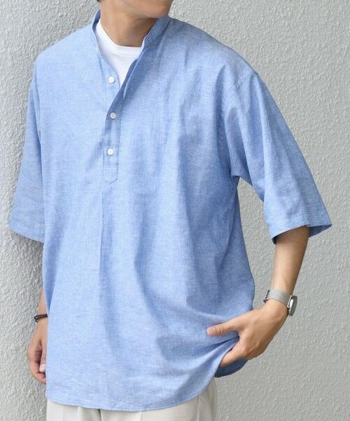 SHIPS / シップス シャツ・ブラウス | SHIPS any: コットン/リネン バンド スキッパー ハーフスリーブ シャツ◇ | 詳細23