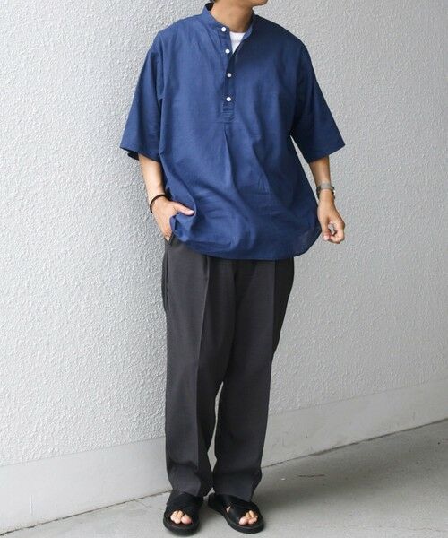 SHIPS / シップス シャツ・ブラウス | SHIPS any: コットン/リネン バンド スキッパー ハーフスリーブ シャツ◇ | 詳細27