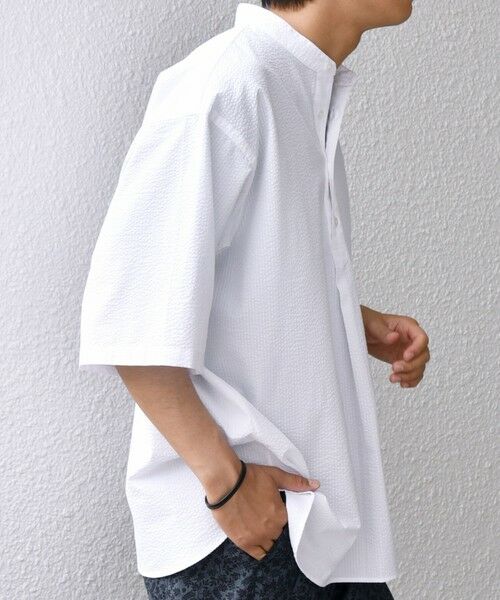 SHIPS / シップス シャツ・ブラウス | SHIPS any: シアサッカー ストライプ バンド スキッパー ハーフスリーブ シャツ◇ | 詳細5