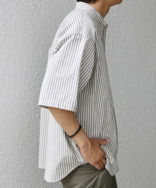 SHIPS / シップス シャツ・ブラウス | SHIPS any: シアサッカー ストライプ バンド スキッパー ハーフスリーブ シャツ◇ | 詳細18