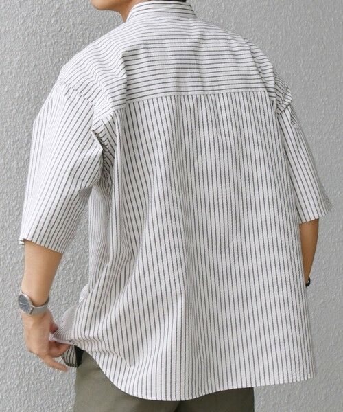 SHIPS / シップス シャツ・ブラウス | SHIPS any: シアサッカー ストライプ バンド スキッパー ハーフスリーブ シャツ◇ | 詳細19