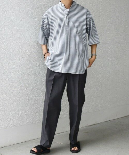 SHIPS / シップス シャツ・ブラウス | SHIPS any: シアサッカー ストライプ バンド スキッパー ハーフスリーブ シャツ◇ | 詳細27