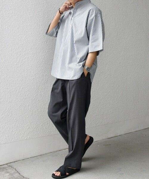 SHIPS / シップス シャツ・ブラウス | SHIPS any: シアサッカー ストライプ バンド スキッパー ハーフスリーブ シャツ◇ | 詳細28