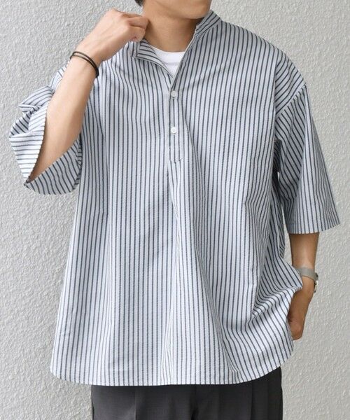 SHIPS / シップス シャツ・ブラウス | SHIPS any: シアサッカー ストライプ バンド スキッパー ハーフスリーブ シャツ◇ | 詳細29