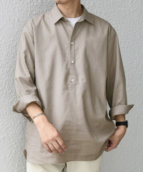 SHIPS / シップス シャツ・ブラウス | SHIPS any: コットン/リネン 7分袖 スキッパー プルオーバー シャツ◇◇ | 詳細3