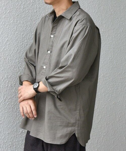 SHIPS / シップス シャツ・ブラウス | SHIPS any: コットン/リネン 7分袖 スキッパー プルオーバー シャツ◇◇ | 詳細11