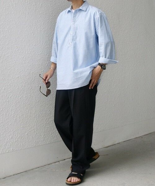 SHIPS / シップス シャツ・ブラウス | SHIPS any: コットン/リネン 7分袖 スキッパー プルオーバー シャツ◇◇ | 詳細23