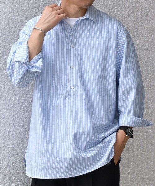 SHIPS / シップス シャツ・ブラウス | SHIPS any: コットン/リネン 7分袖 スキッパー プルオーバー シャツ◇◇ | 詳細24