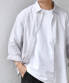 SHIPS / シップス シャツ・ブラウス | SHIPS any: コットン/リネン ストライプ 7分袖 レギュラー シャツ◇◇