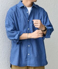 SHIPS / シップス シャツ・ブラウス | SHIPS any: コットン/リネン ストライプ 7分袖 レギュラー シャツ◇◇