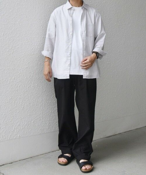 SHIPS / シップス シャツ・ブラウス | SHIPS any: コットン/リネン ストライプ 7分袖 レギュラー シャツ◇◇ | 詳細1