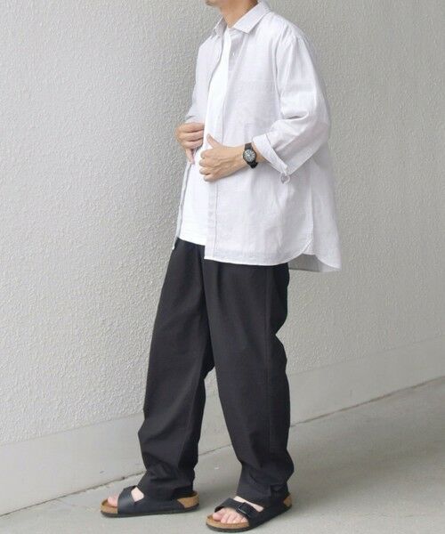 SHIPS / シップス シャツ・ブラウス | SHIPS any: コットン/リネン ストライプ 7分袖 レギュラー シャツ◇◇ | 詳細2