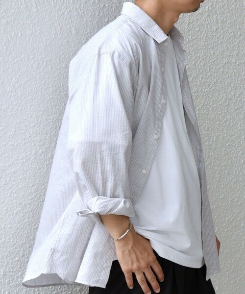 SHIPS / シップス シャツ・ブラウス | SHIPS any: コットン/リネン ストライプ 7分袖 レギュラー シャツ◇◇ | 詳細5