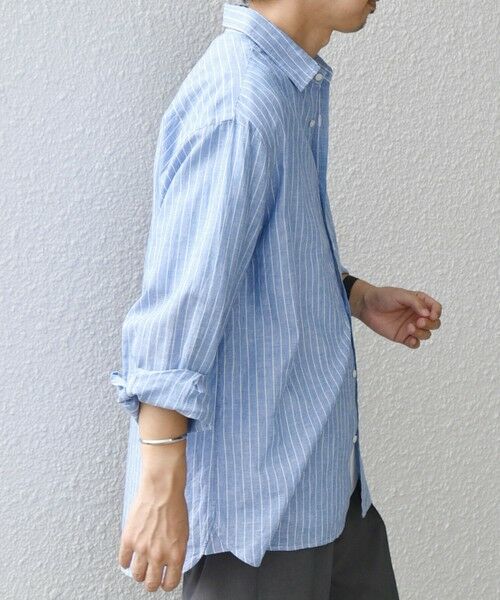 SHIPS / シップス シャツ・ブラウス | SHIPS any: コットン/リネン ストライプ 7分袖 レギュラー シャツ◇◇ | 詳細12