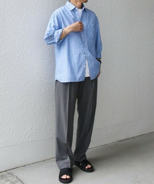 SHIPS / シップス シャツ・ブラウス | SHIPS any: コットン/リネン ストライプ 7分袖 レギュラー シャツ◇◇ | 詳細8