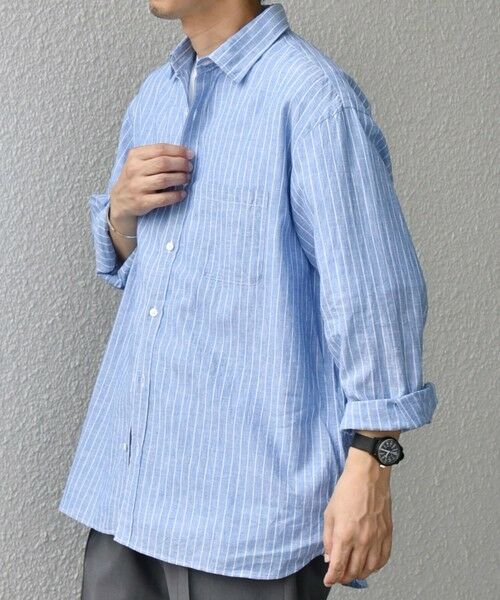 SHIPS / シップス シャツ・ブラウス | SHIPS any: コットン/リネン ストライプ 7分袖 レギュラー シャツ◇◇ | 詳細11