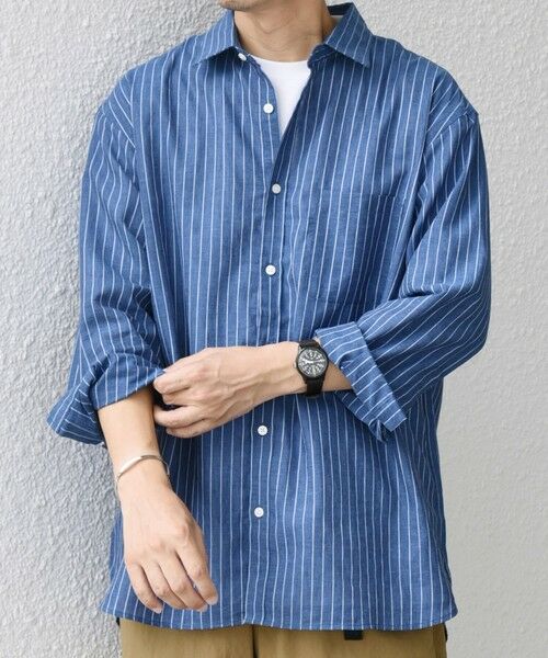 SHIPS / シップス シャツ・ブラウス | SHIPS any: コットン/リネン ストライプ 7分袖 レギュラー シャツ◇◇ | 詳細22