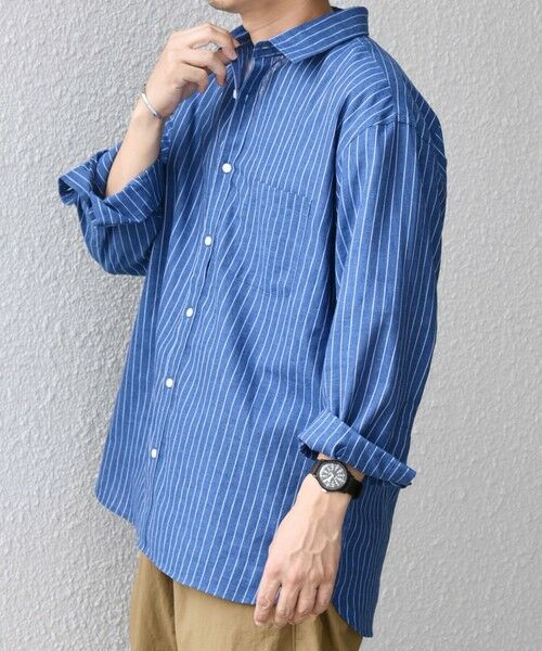 SHIPS / シップス シャツ・ブラウス | SHIPS any: コットン/リネン ストライプ 7分袖 レギュラー シャツ◇◇ | 詳細23