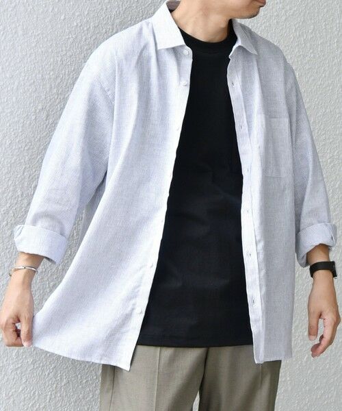 SHIPS / シップス シャツ・ブラウス | SHIPS any: コットン/リネン ストライプ 7分袖 レギュラー シャツ◇◇ | 詳細29