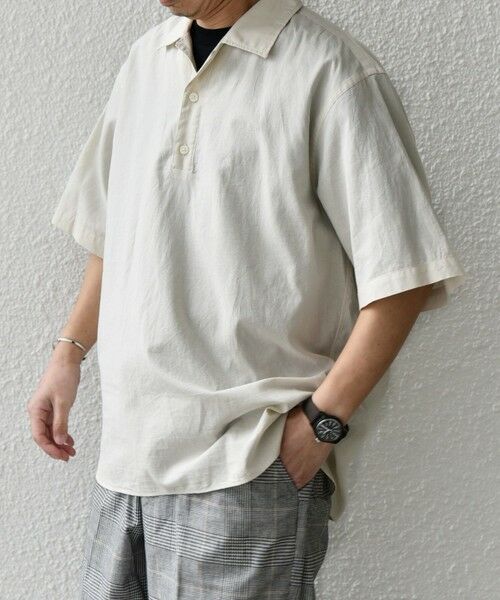 SHIPS / シップス シャツ・ブラウス | SHIPS any:〈洗濯機可能〉コットン/リネン オープンカラー プルオーバー シャツ◇ | 詳細4