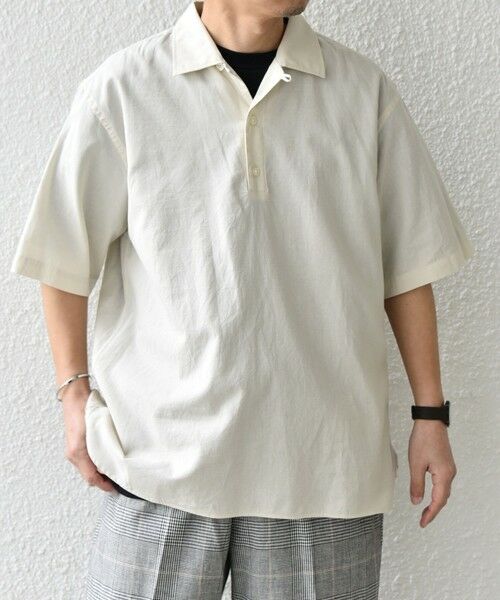 SHIPS / シップス シャツ・ブラウス | SHIPS any:〈洗濯機可能〉コットン/リネン オープンカラー プルオーバー シャツ◇(ナチュラル)