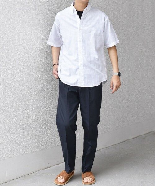 SHIPS / シップス シャツ・ブラウス | SHIPS any: BEZ TEXTILE マルチカラー ストライプ/ソリッド ボタンダウン ショートスリーブ シャツ◇ | 詳細1