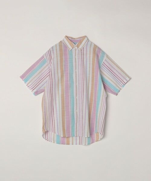 SHIPS / シップス シャツ・ブラウス | SHIPS any: BEZ TEXTILE マルチカラー ストライプ/ソリッド ボタンダウン ショートスリーブ シャツ◇ | 詳細13