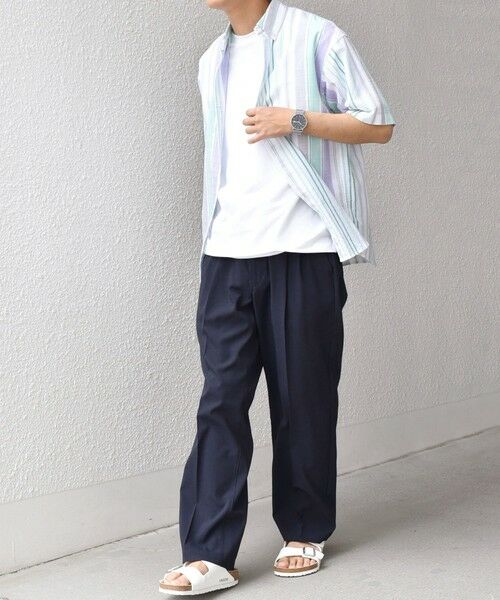 SHIPS / シップス シャツ・ブラウス | SHIPS any: BEZ TEXTILE マルチカラー ストライプ/ソリッド ボタンダウン ショートスリーブ シャツ◇ | 詳細15