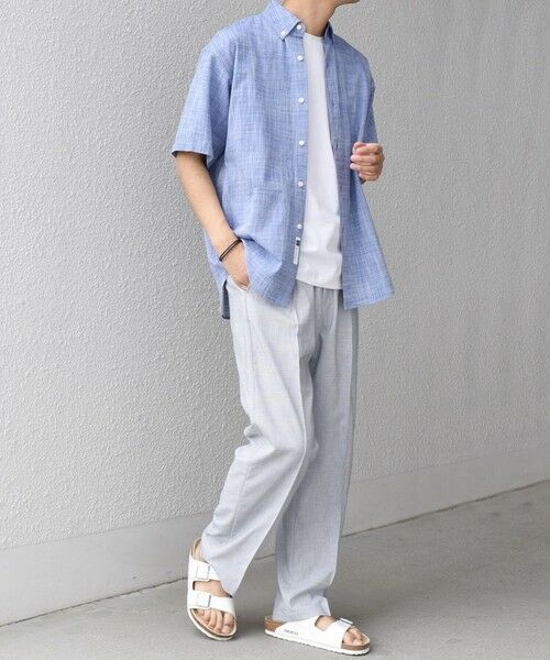 SHIPS / シップス シャツ・ブラウス | SHIPS any: BEZ TEXTILE マルチカラー ストライプ/ソリッド ボタンダウン ショートスリーブ シャツ◇ | 詳細23